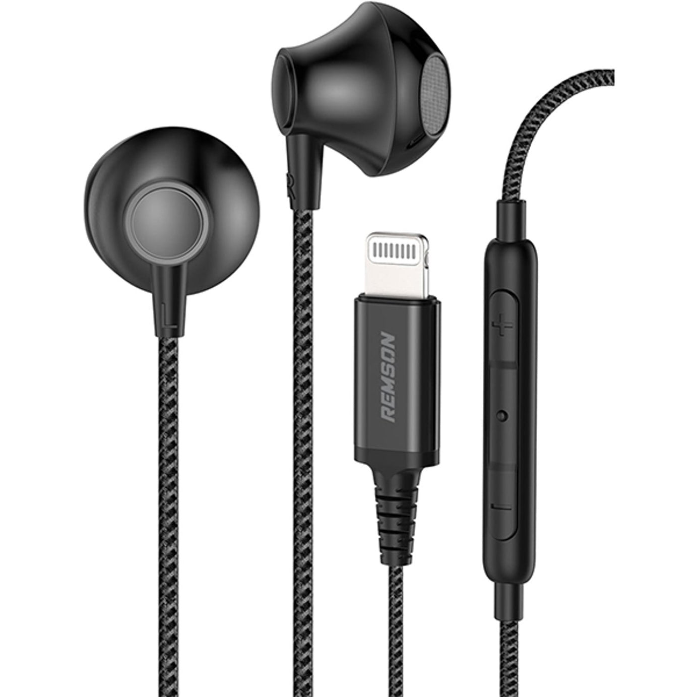WIRED STEREO EARPHONES WITH LIGHTNING CONNECTOR BLACK | RM-HF14