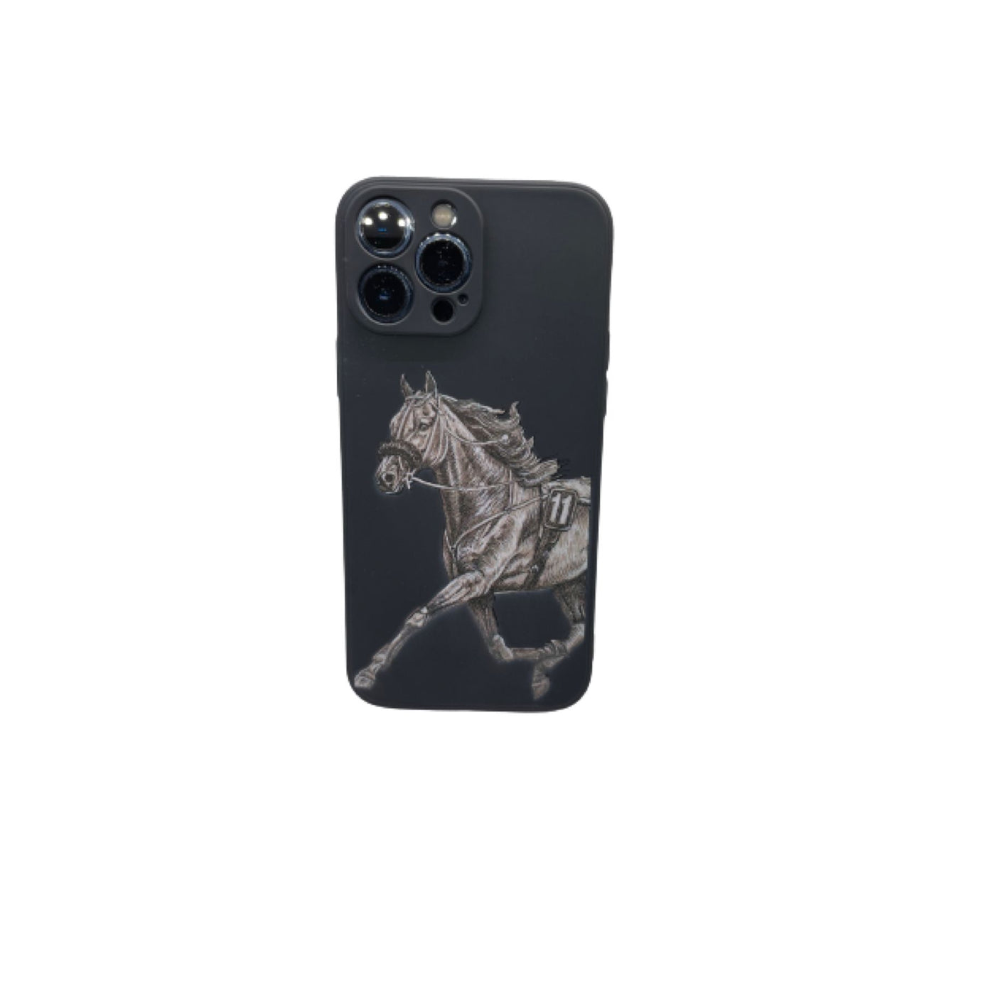 horse draw cover black