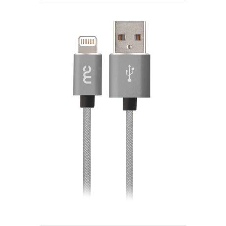 USB A TO MFI LIGHTNING CHARGE AND SYNC CABLE 1M GREY