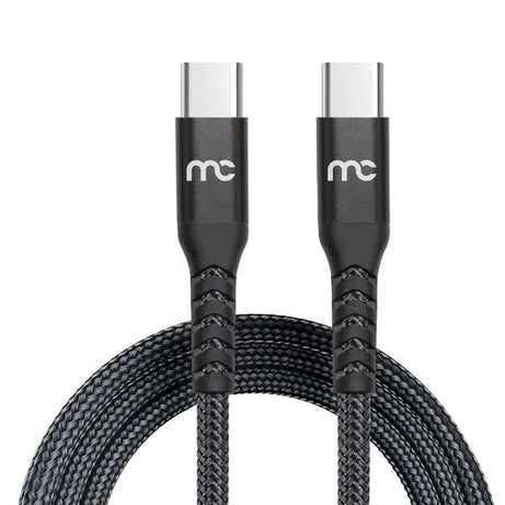MYCANDY TYPE C TO TYPE C FAST CHARGE AND SYNC CABLE 1.2M BLACK COMPATIBLE WITH SAMSUNG HUAWEI OPPO XIAOMI ALL ANDROID PHONES WITH TYPE C CONNECTOR