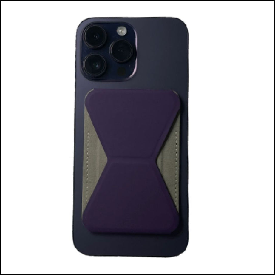 Purple grip with card holder
