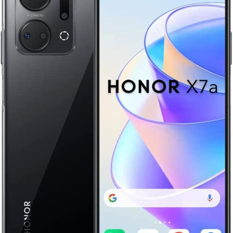 HONOR X7a Smartphone Unlocked, 6.74-Inch 90Hz Fullview Display, Dual SIM, 50MP Quad Camera with 6000 mAh Battery, 4GB+128GB, Android 12 | BLACK