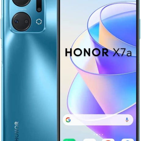 HONOR X7a Smartphone Unlocked, 6.74-Inch 90Hz Fullview Display, Dual SIM, 50MP Quad Camera with 6000 mAh Battery, 4GB+128GB, Android 12 | BLUE