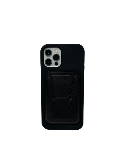 Phone wallet + grip black color sticker