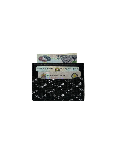 Card holder with black pattern