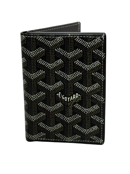 Wallet with black pattern