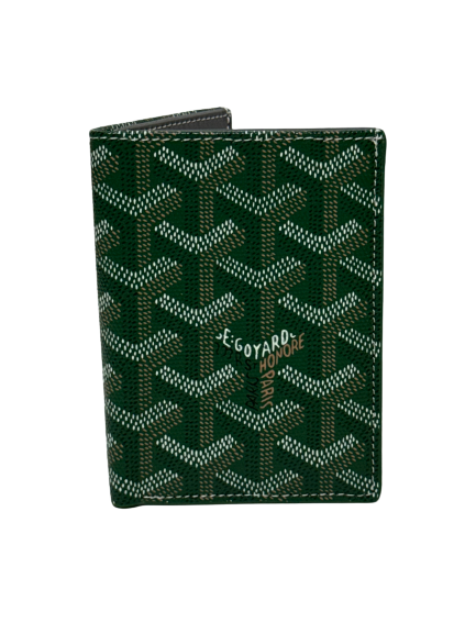 Wallet with green pattern